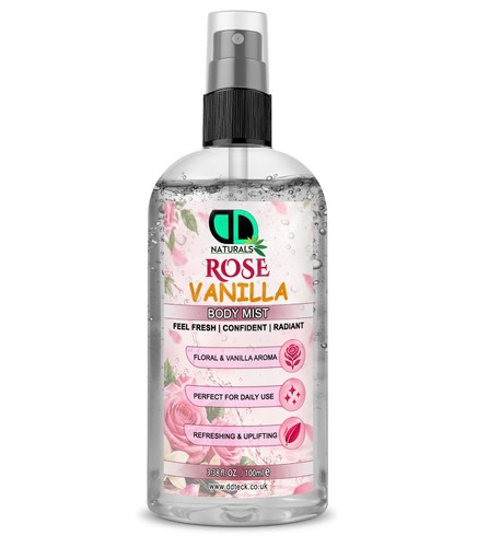 Rose vanilla body mist spray - rose,